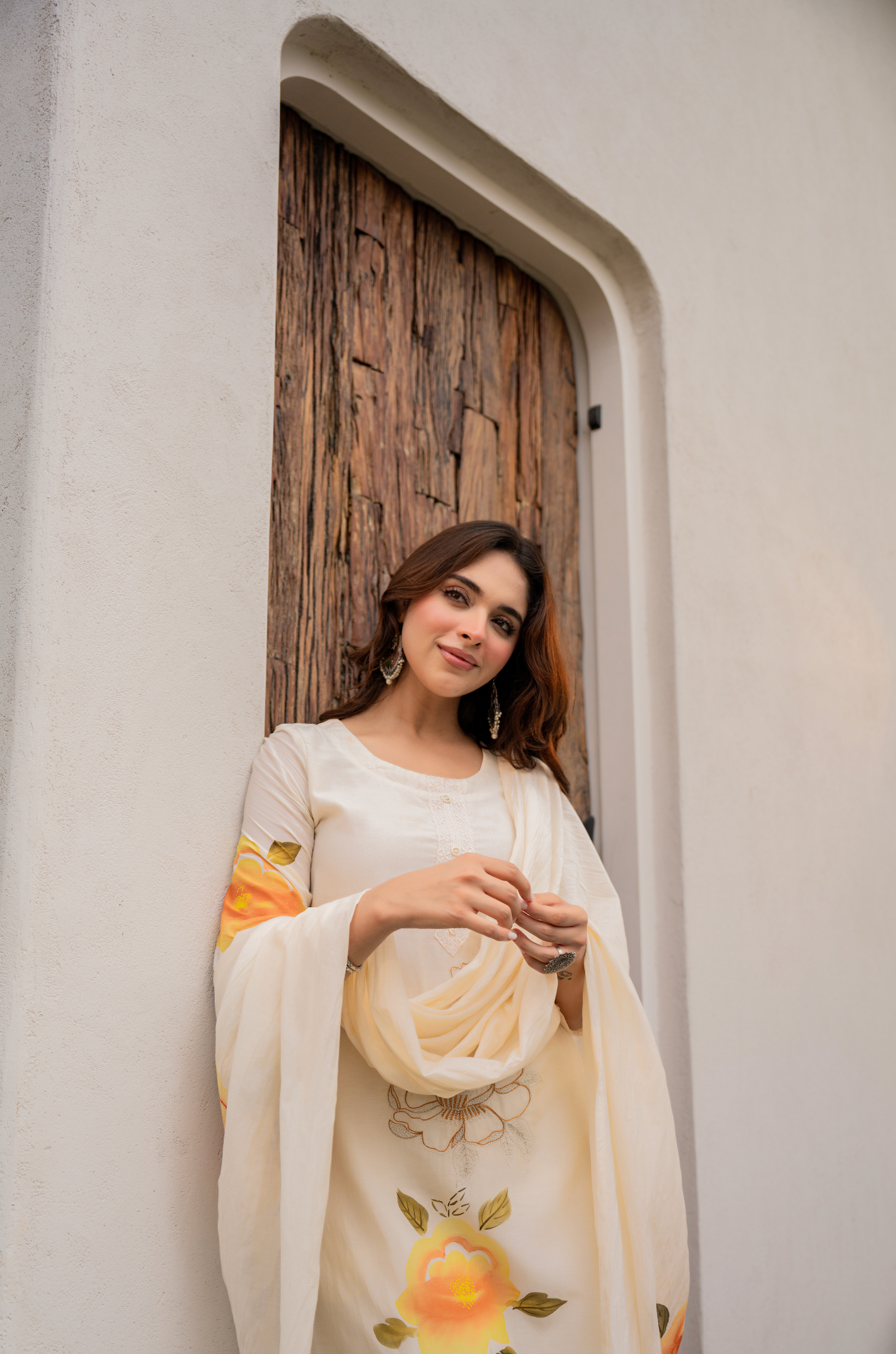 Sunlit Bloom Chanderi Suit Set
