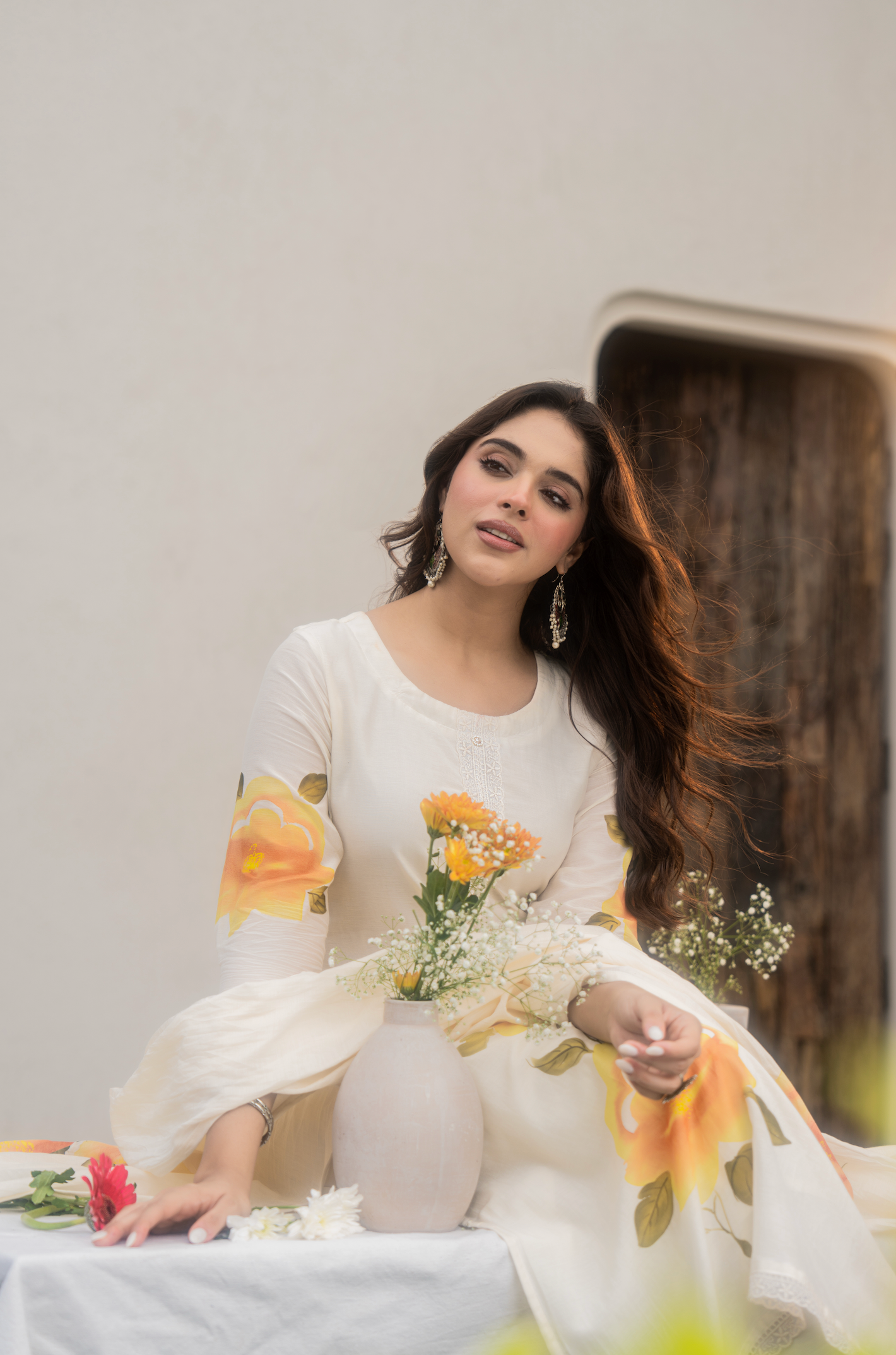 Sunlit Bloom Chanderi Suit Set