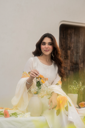 Sunlit Bloom Chanderi Suit Set