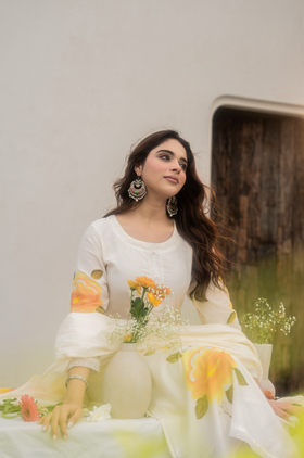 Sunlit Bloom Chanderi Suit Set