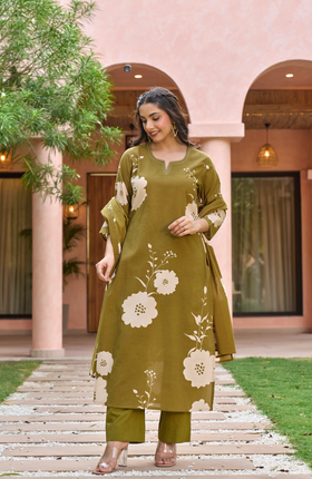 Olive Grace Cotton Suit Set