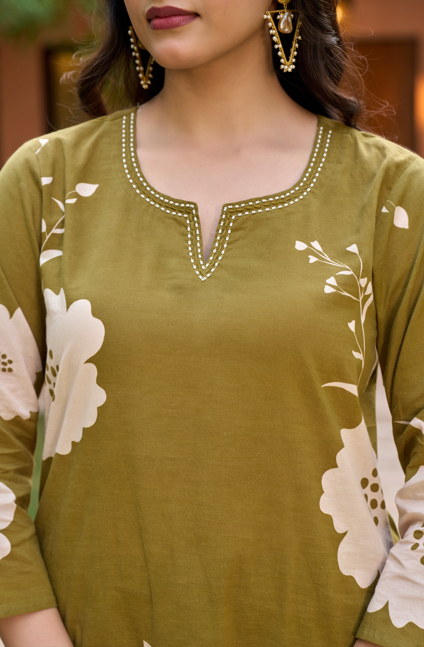 Olive Grace Cotton Suit Set