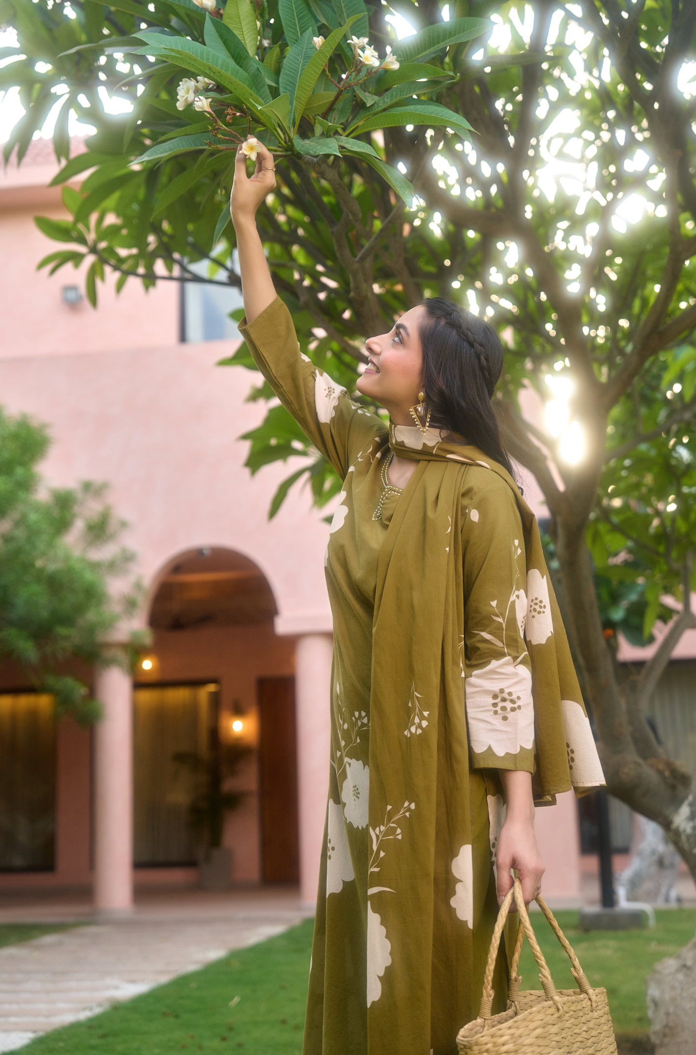 Olive Grace Cotton Suit Set
