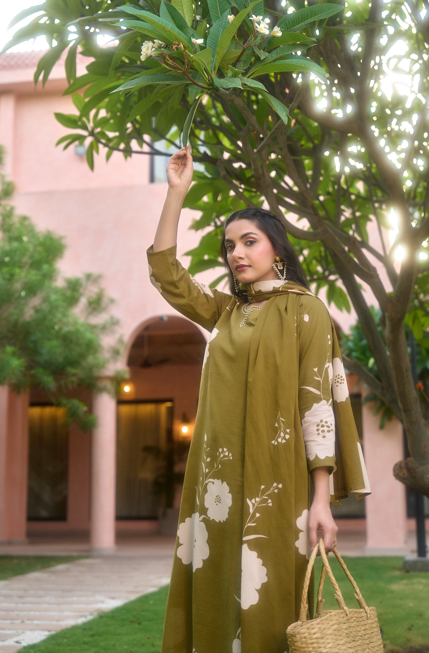 Olive Grace Cotton Suit Set