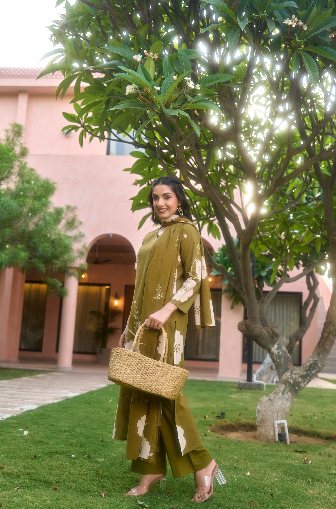Olive Grace Cotton Suit Set