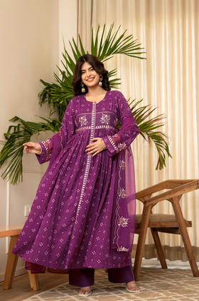 Majestic Mauve Cotton Ensemble
