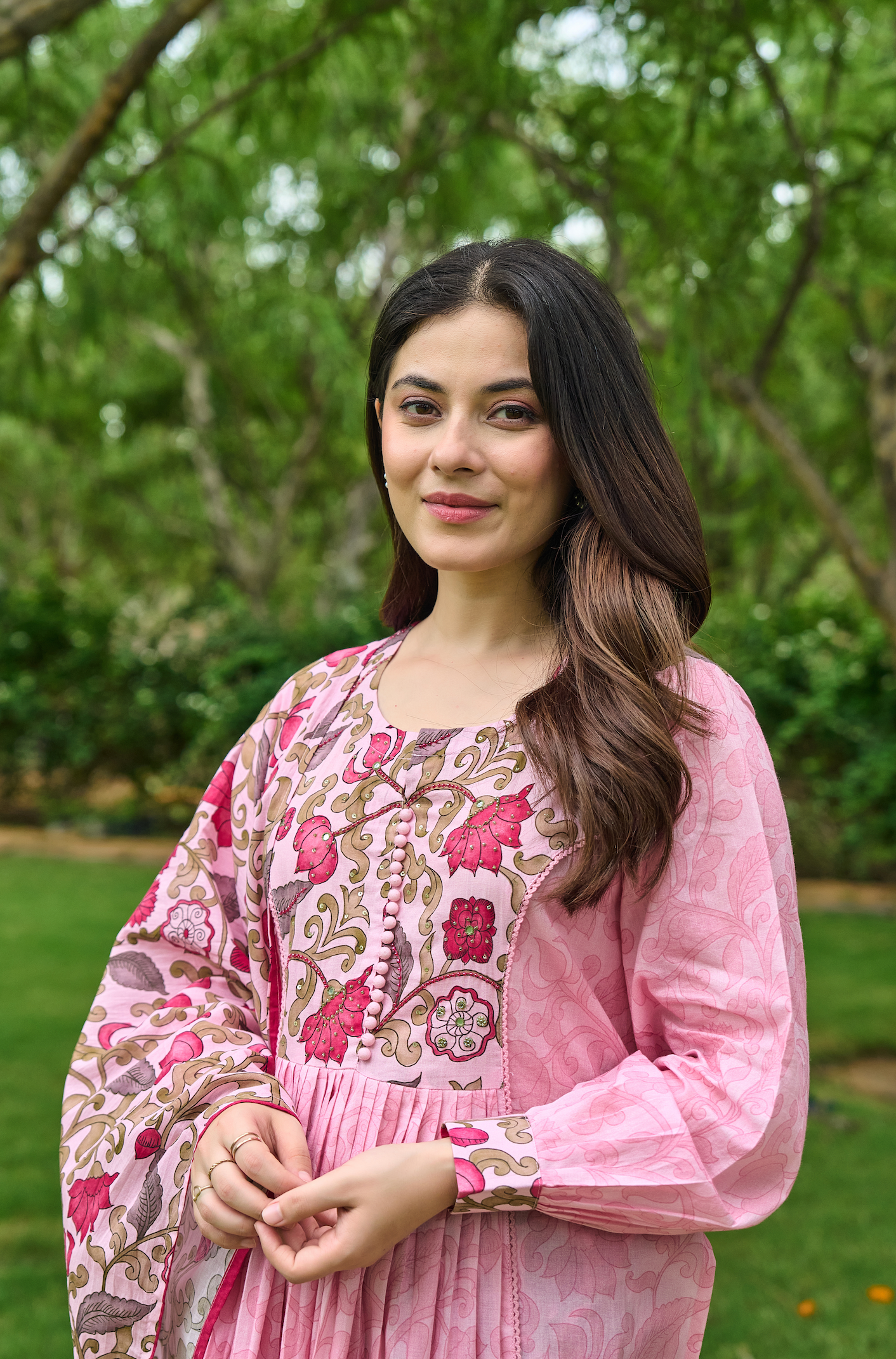 Blush Rose Printed Suit Set