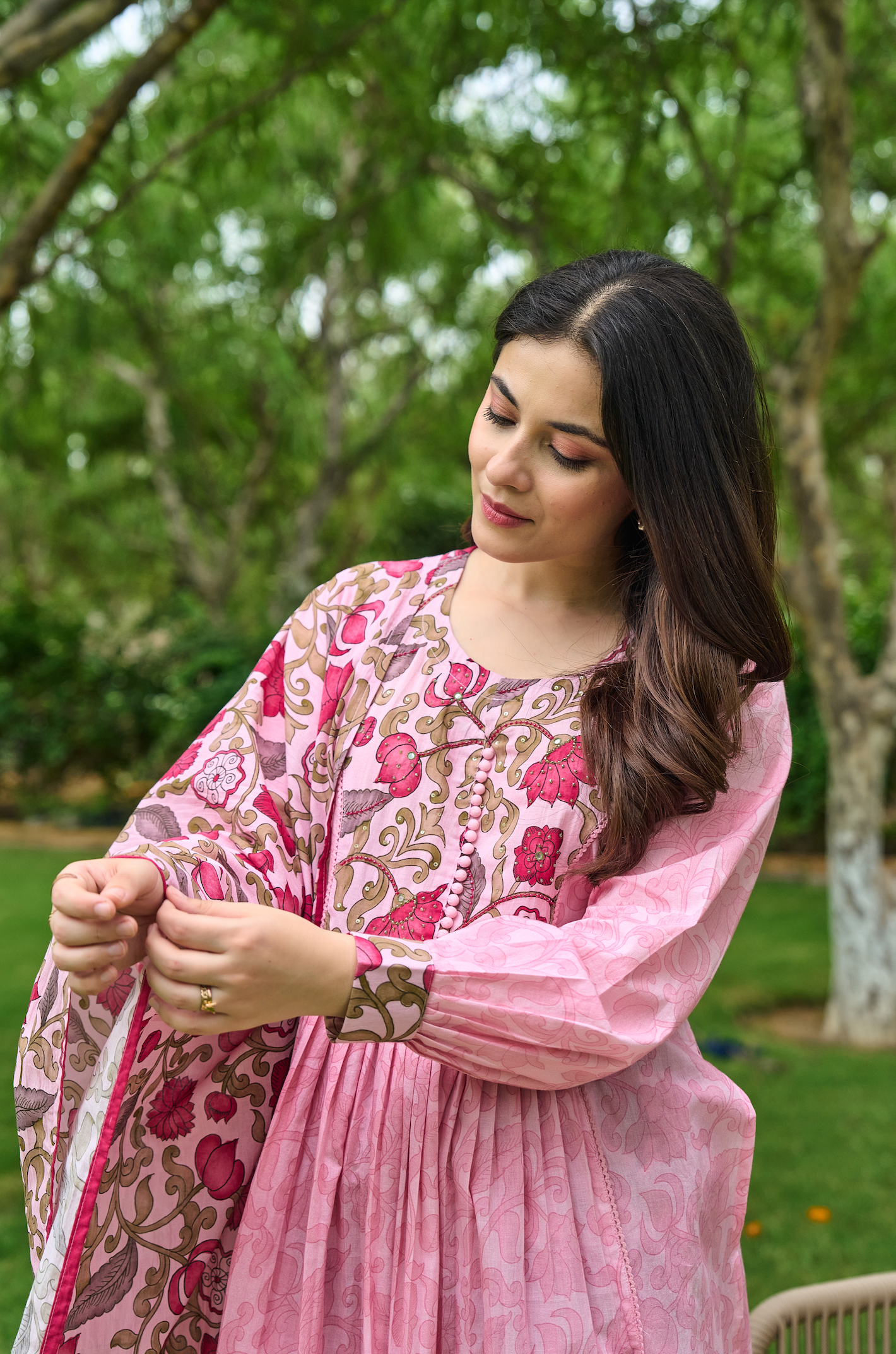 Blush Rose Printed Suit Set