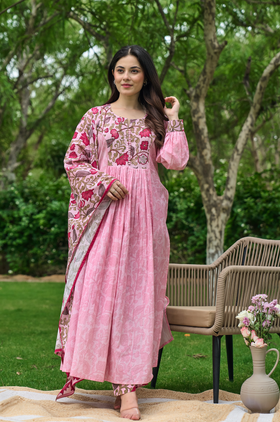 Blush Rose Printed Suit Set