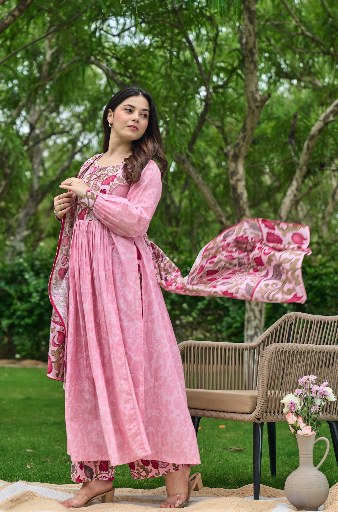 Blush Rose Printed Suit Set