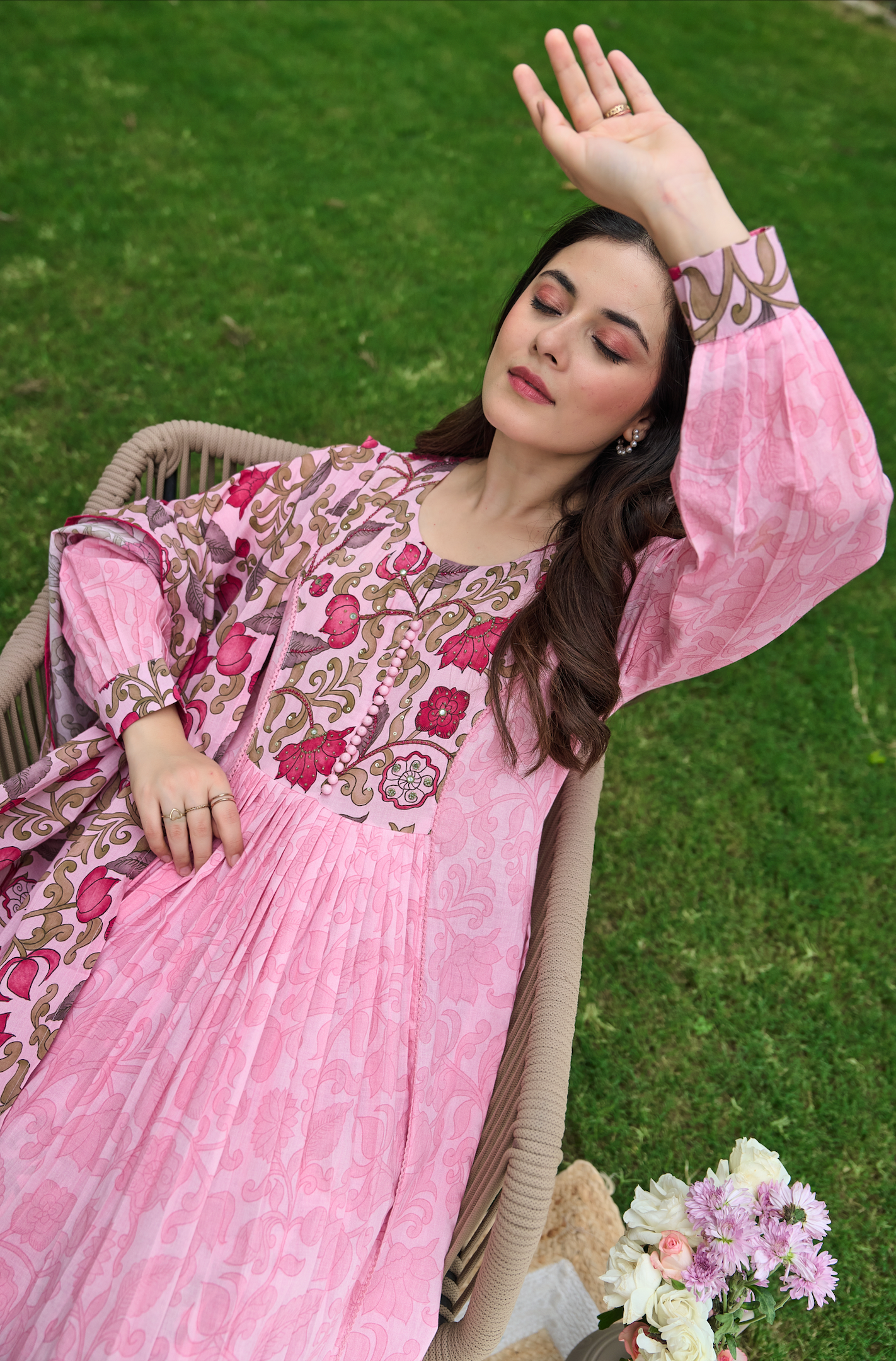Blush Rose Printed Suit Set