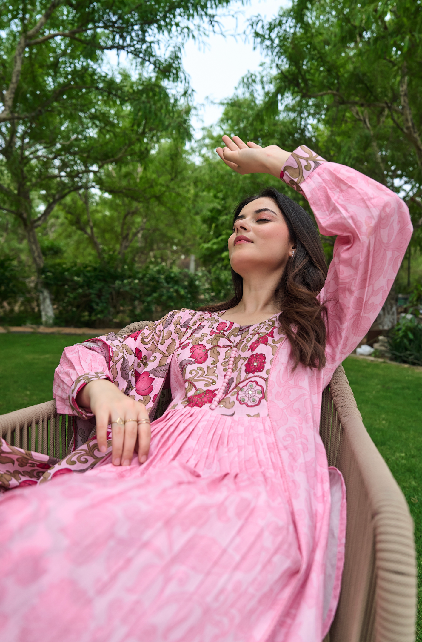 Blush Rose Printed Suit Set