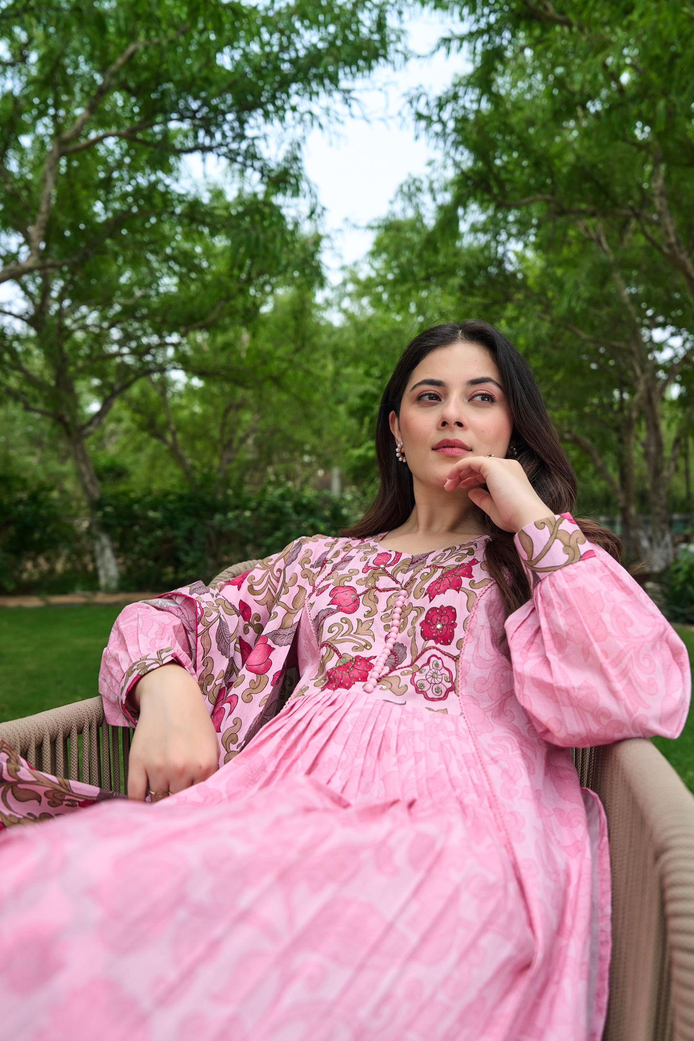 Blush Rose Printed Suit Set