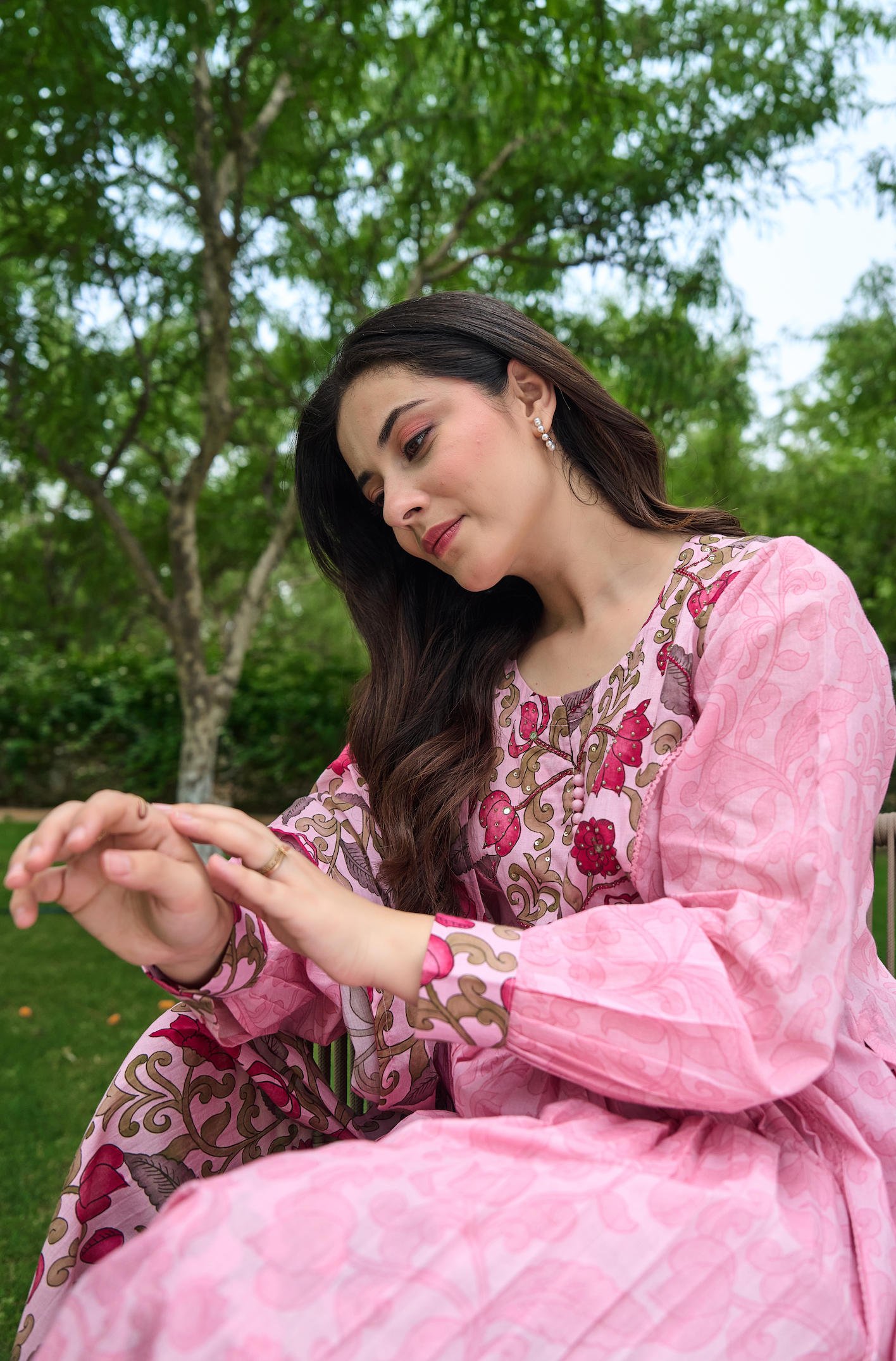 Blush Rose Printed Suit Set