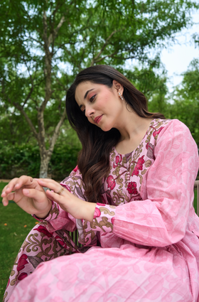Blush Rose Printed Suit Set