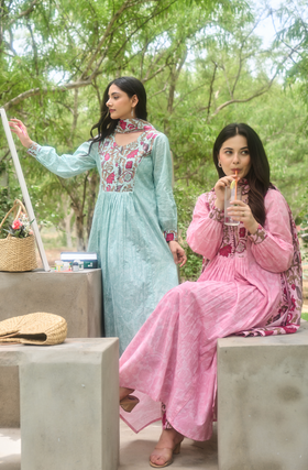 Blush Rose Printed Suit Set