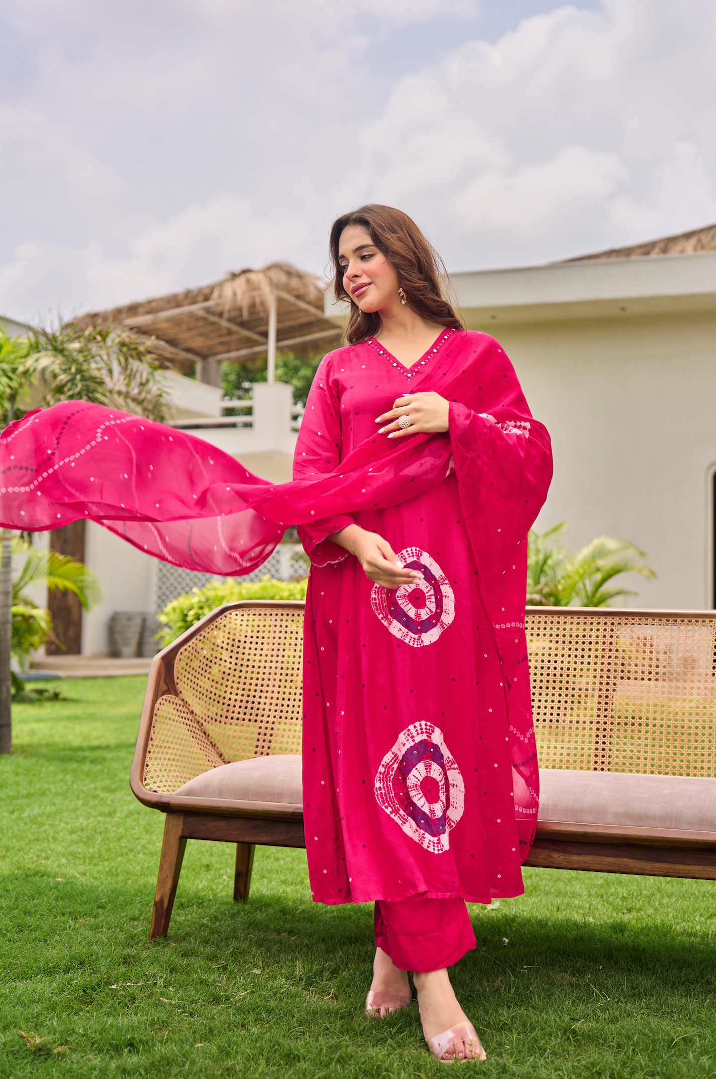 Rani Pink Muslin Suit Set