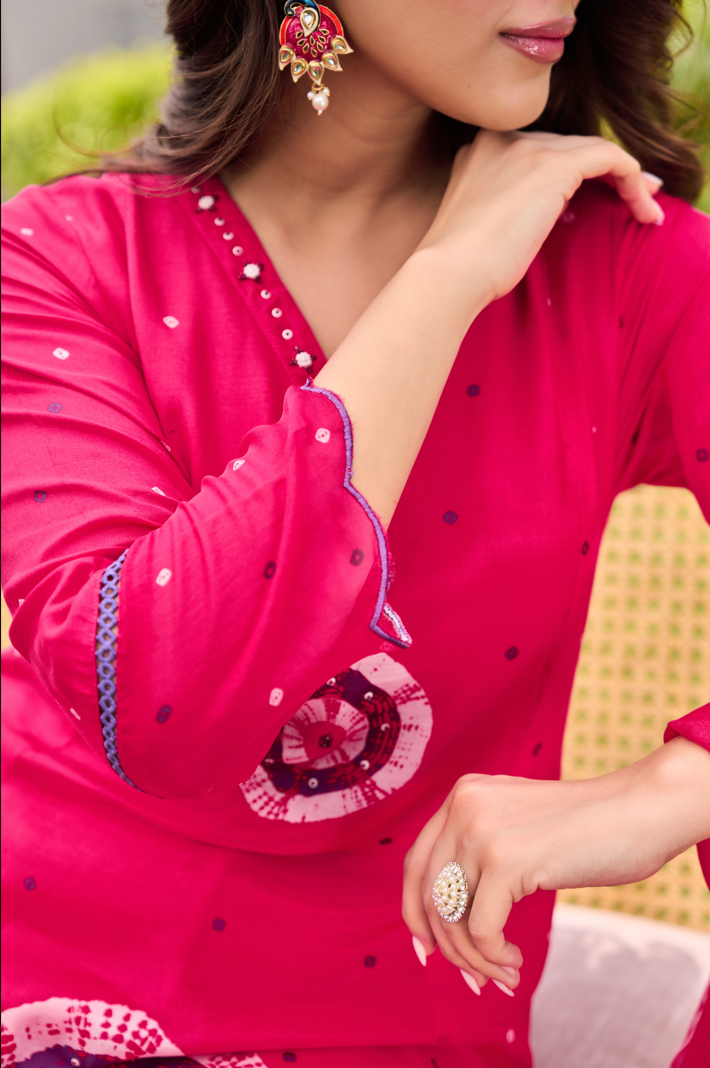 Rani Pink Muslin Suit Set