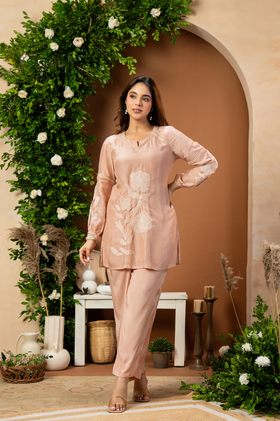 Blush Bloom Mulberry Silk Coord Set