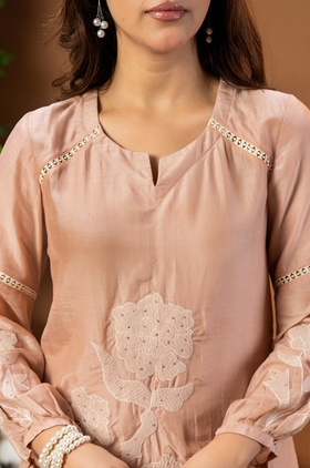 Blush Bloom Mulberry Silk Coord Set