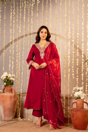 Rosé Ember Silk Suit Set