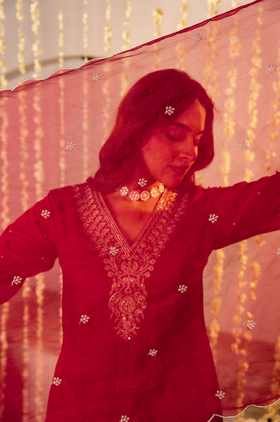 Rosé Ember Silk Suit Set