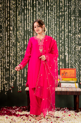 Blushing Berry Farsi Salwar Suit Set