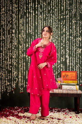 Blushing Berry Farsi Salwar Suit Set