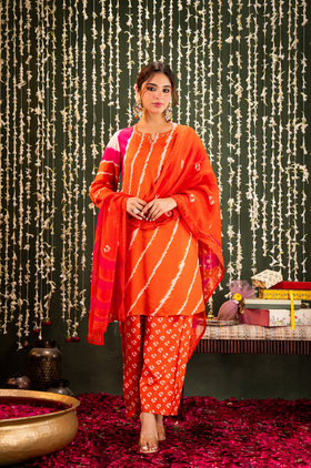 Saffron Rust Suit Set