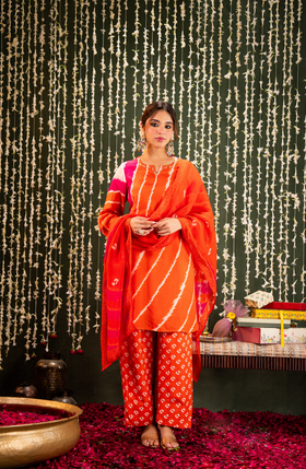 Saffron Rust Suit Set