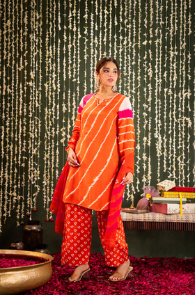 Saffron Rust Suit Set