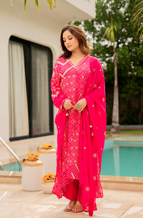 Rose Sage Muslin Suit Set