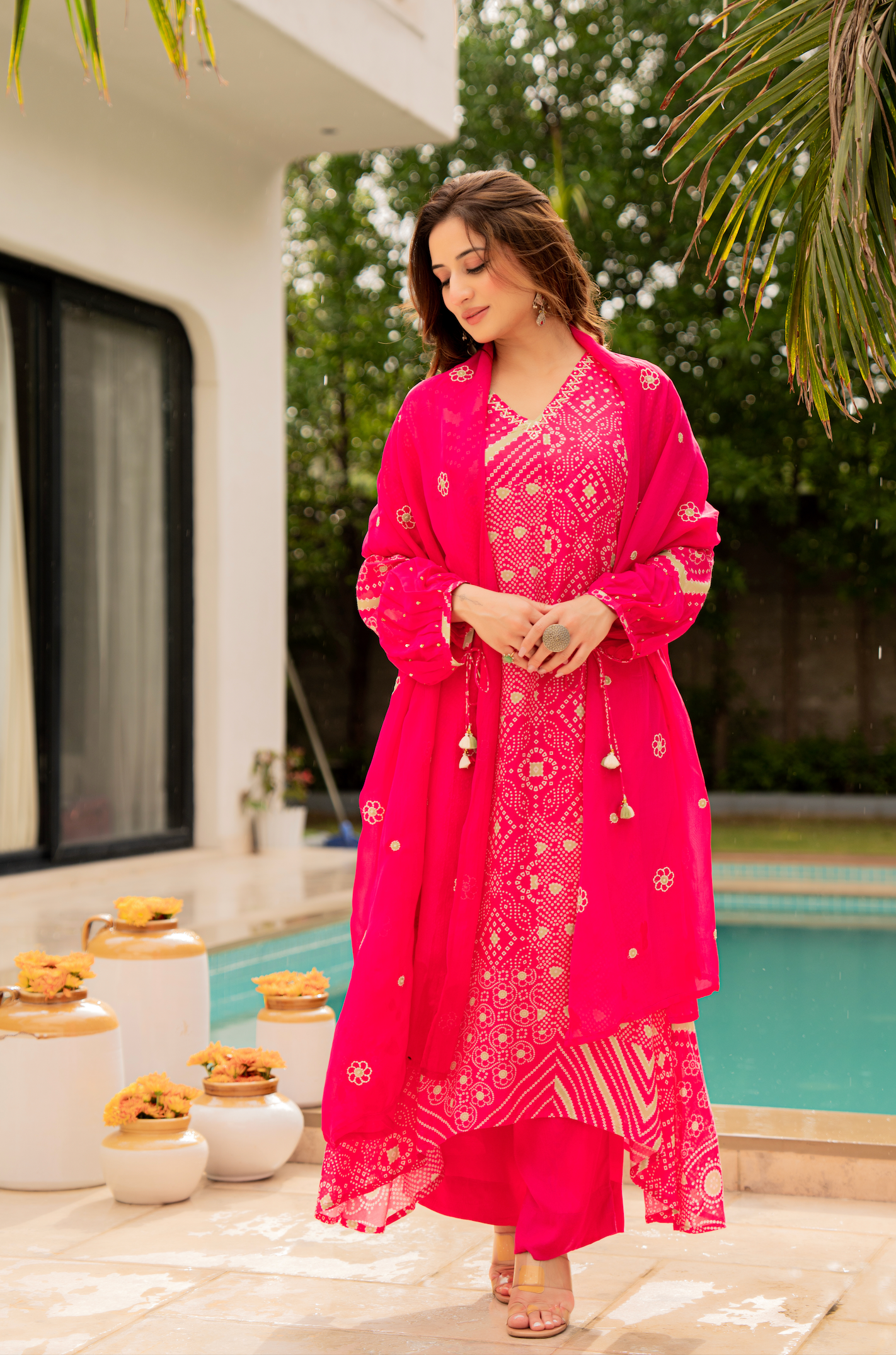 Rose Sage Muslin Suit Set