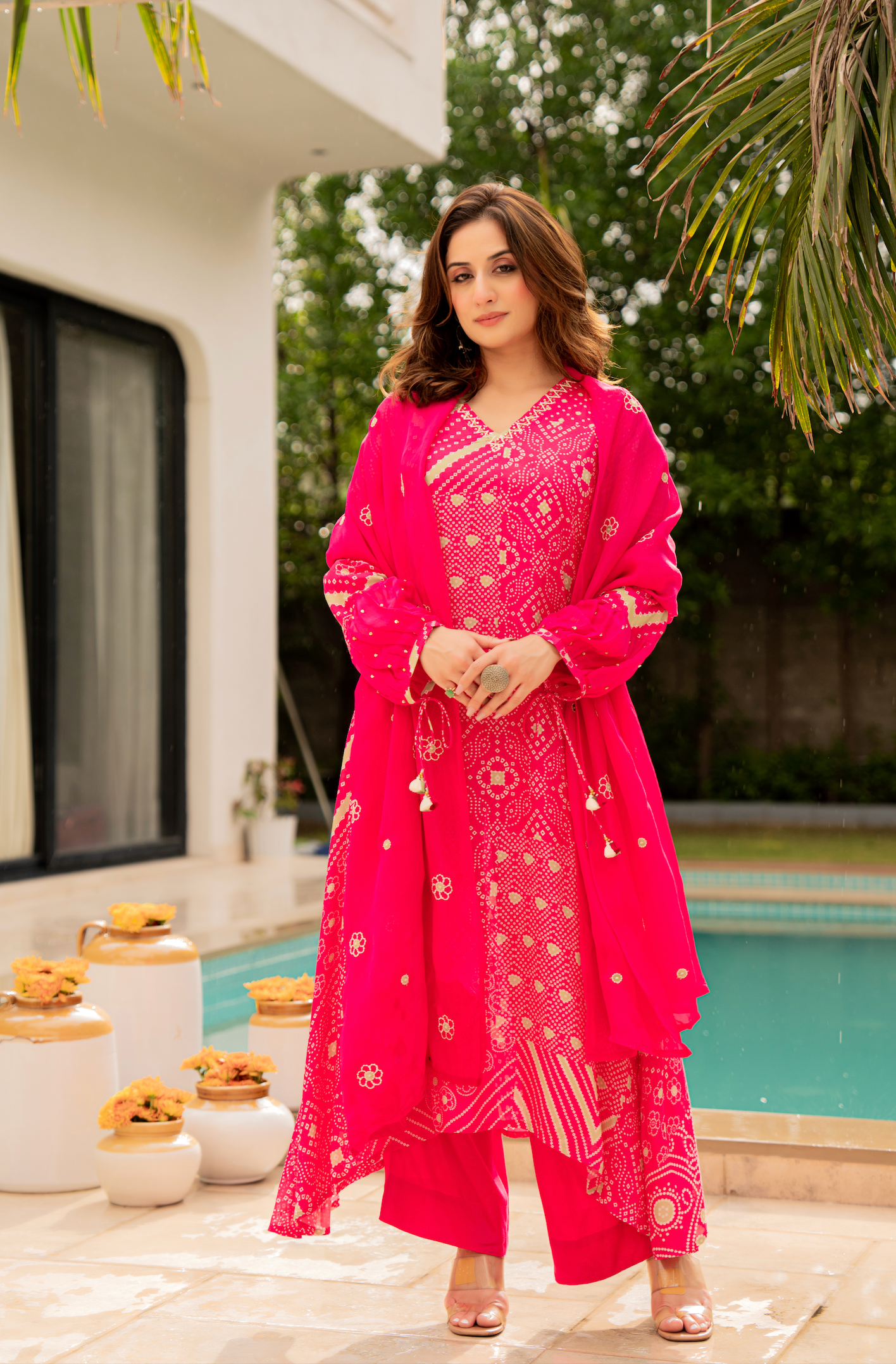 Rose Sage Muslin Suit Set