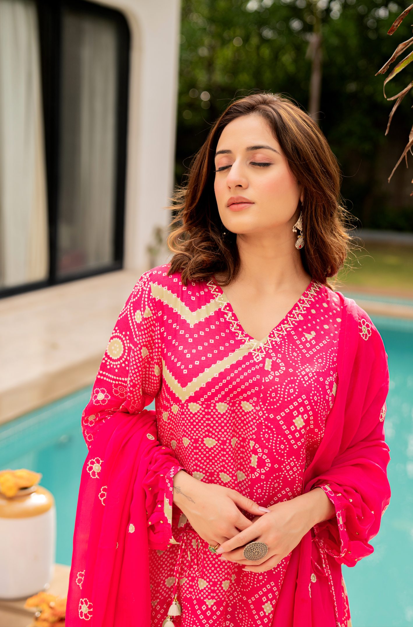 Rose Sage Muslin Suit Set