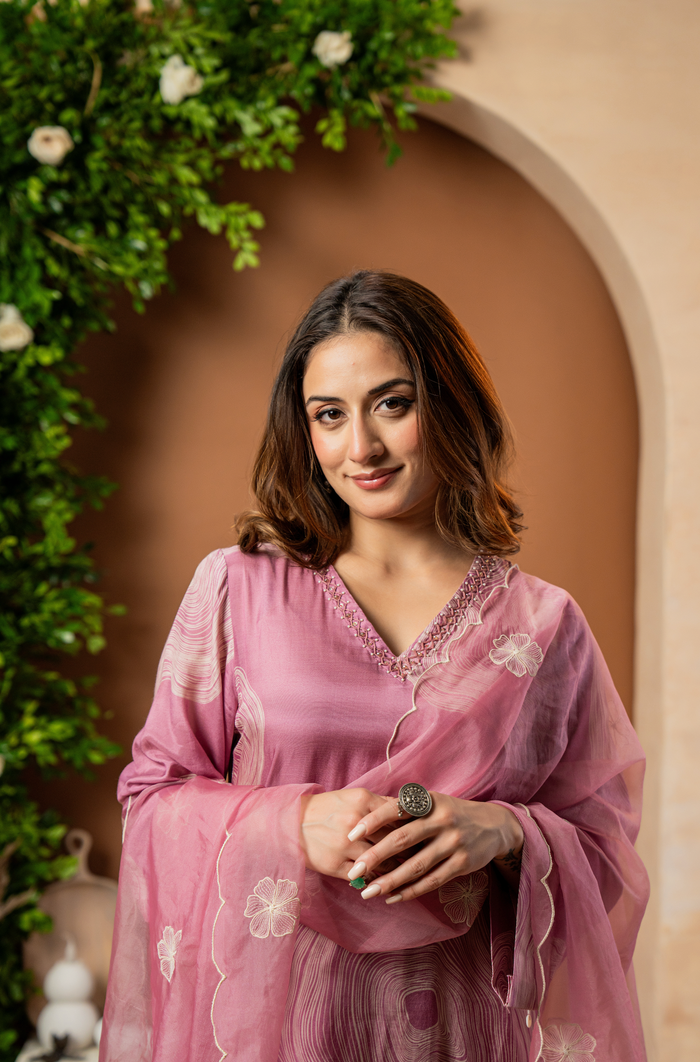 Blush Rose Muslin Suit Set