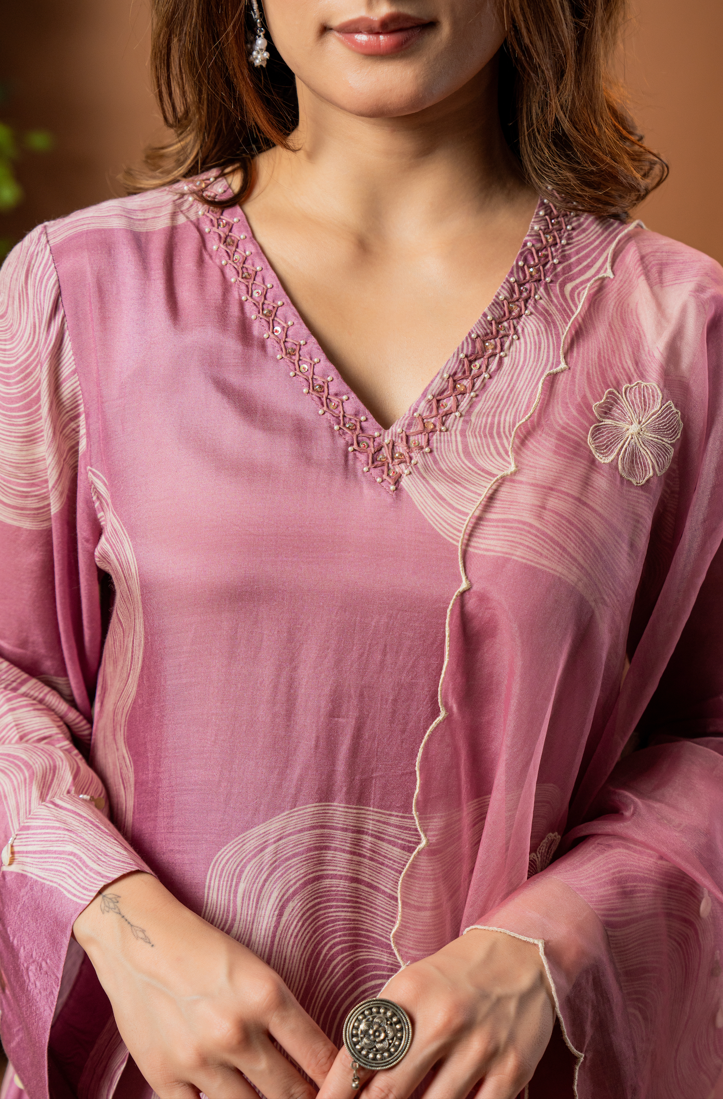 Blush Rose Muslin Suit Set