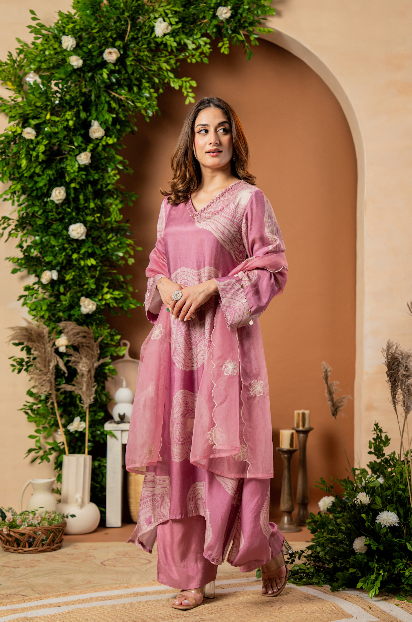 Blush Rose Muslin Suit Set