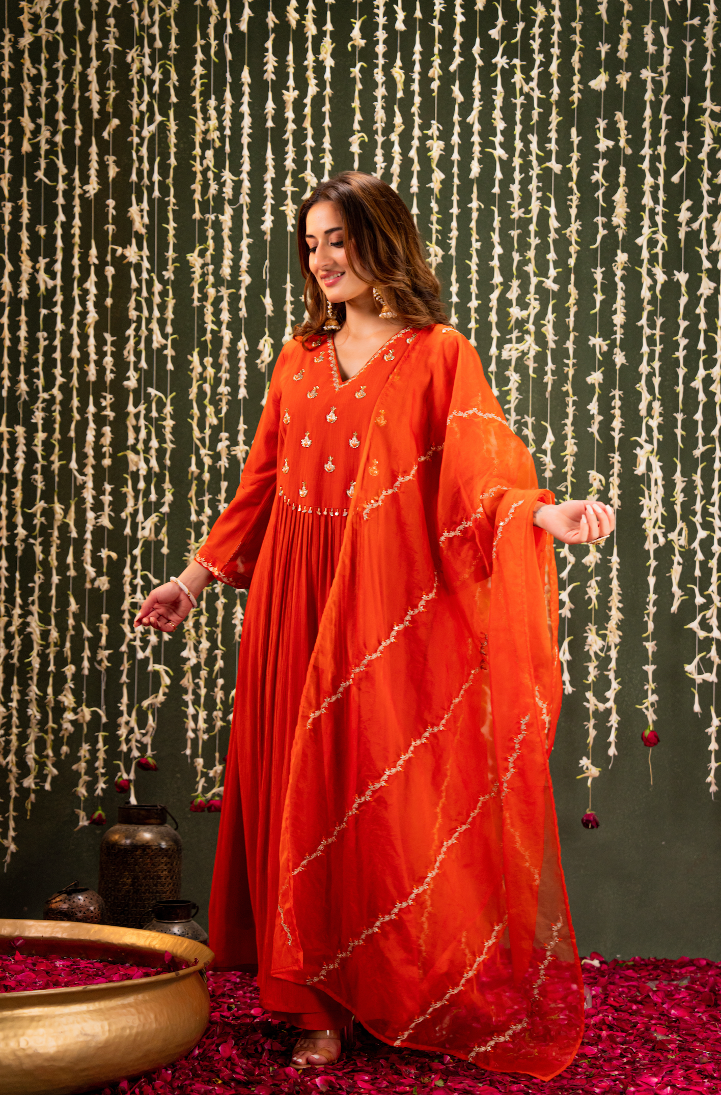 Amber Vistara Crush Chanderi Suit Set