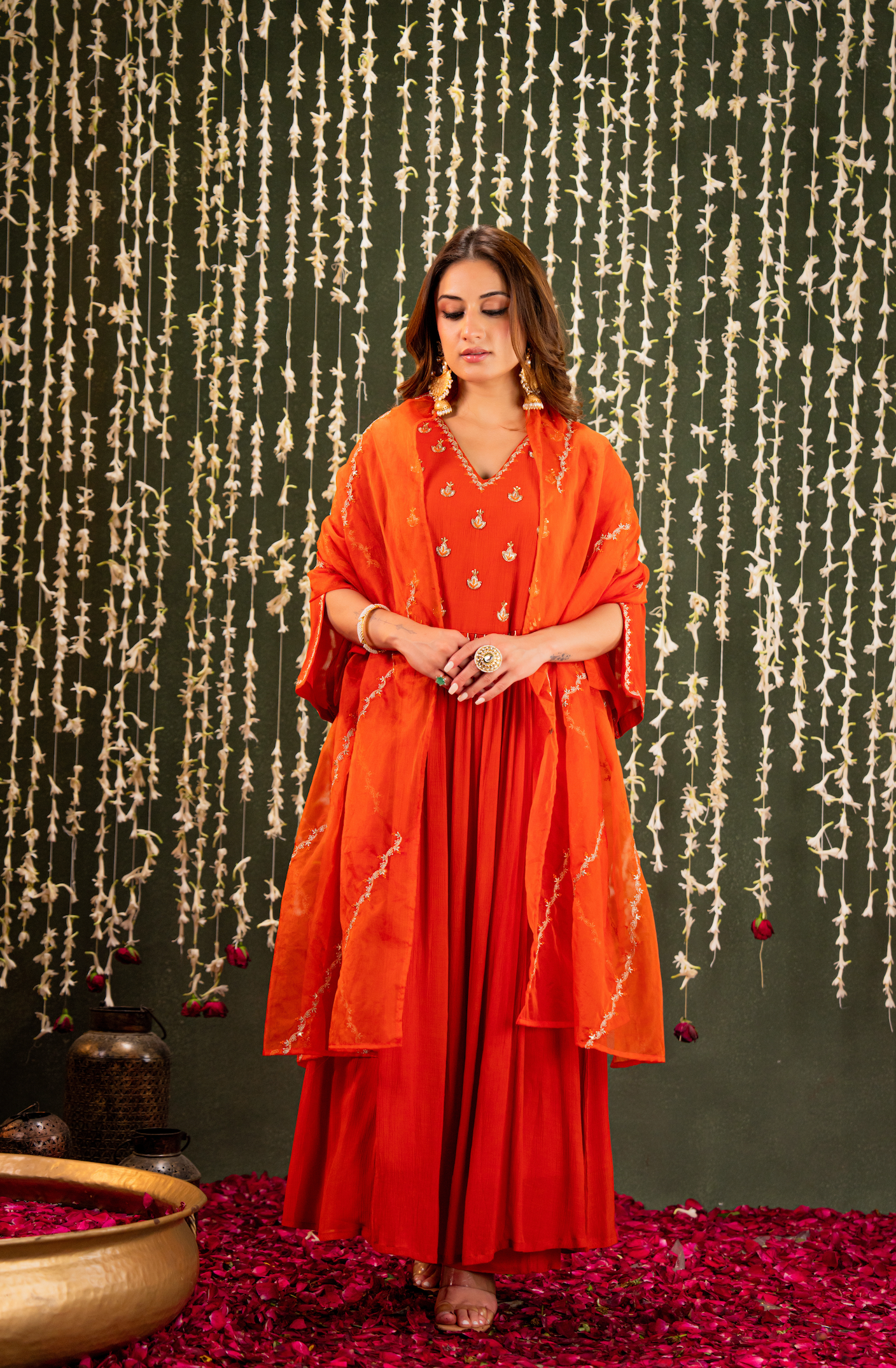 Amber Vistara Crush Chanderi Suit Set