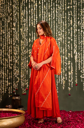 Amber Vistara Crush Chanderi Suit Set