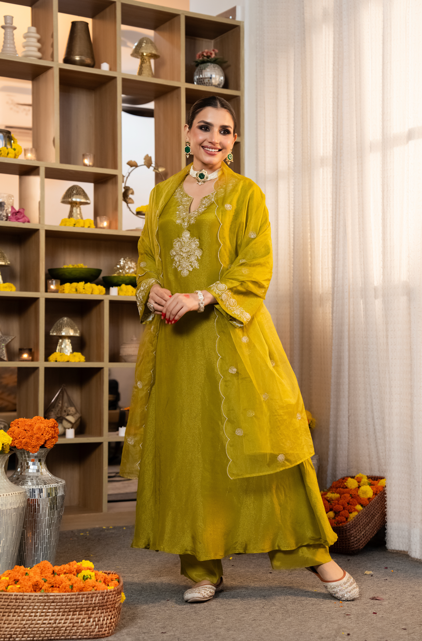 Zari Zest Shimmer Suit Set
