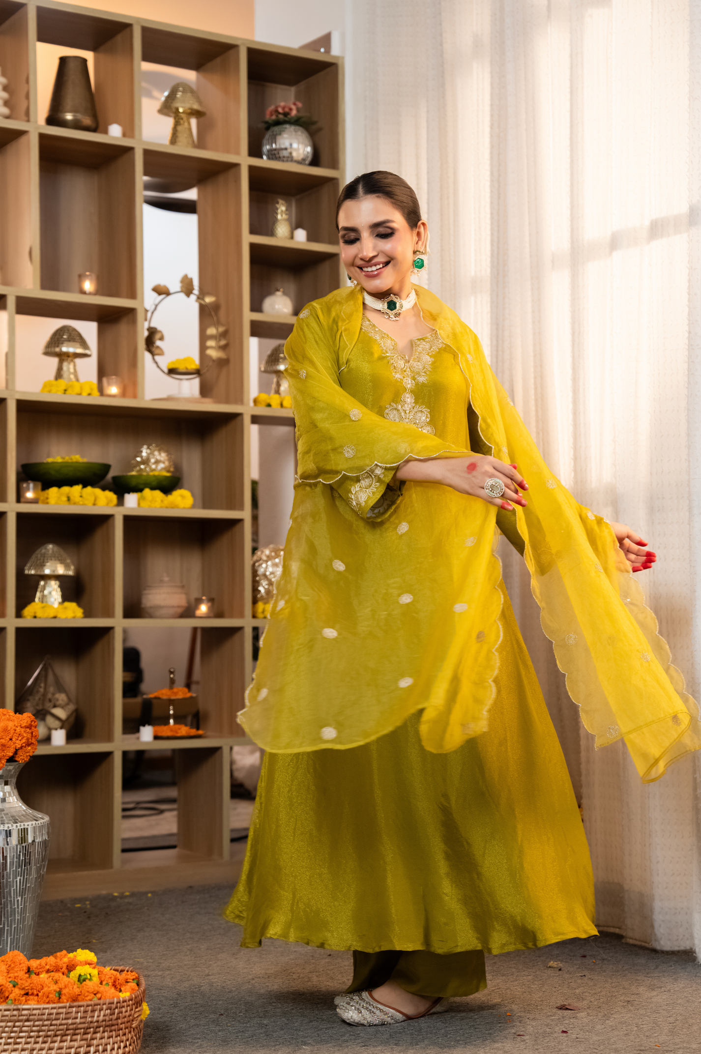 Zari Zest Shimmer Suit Set