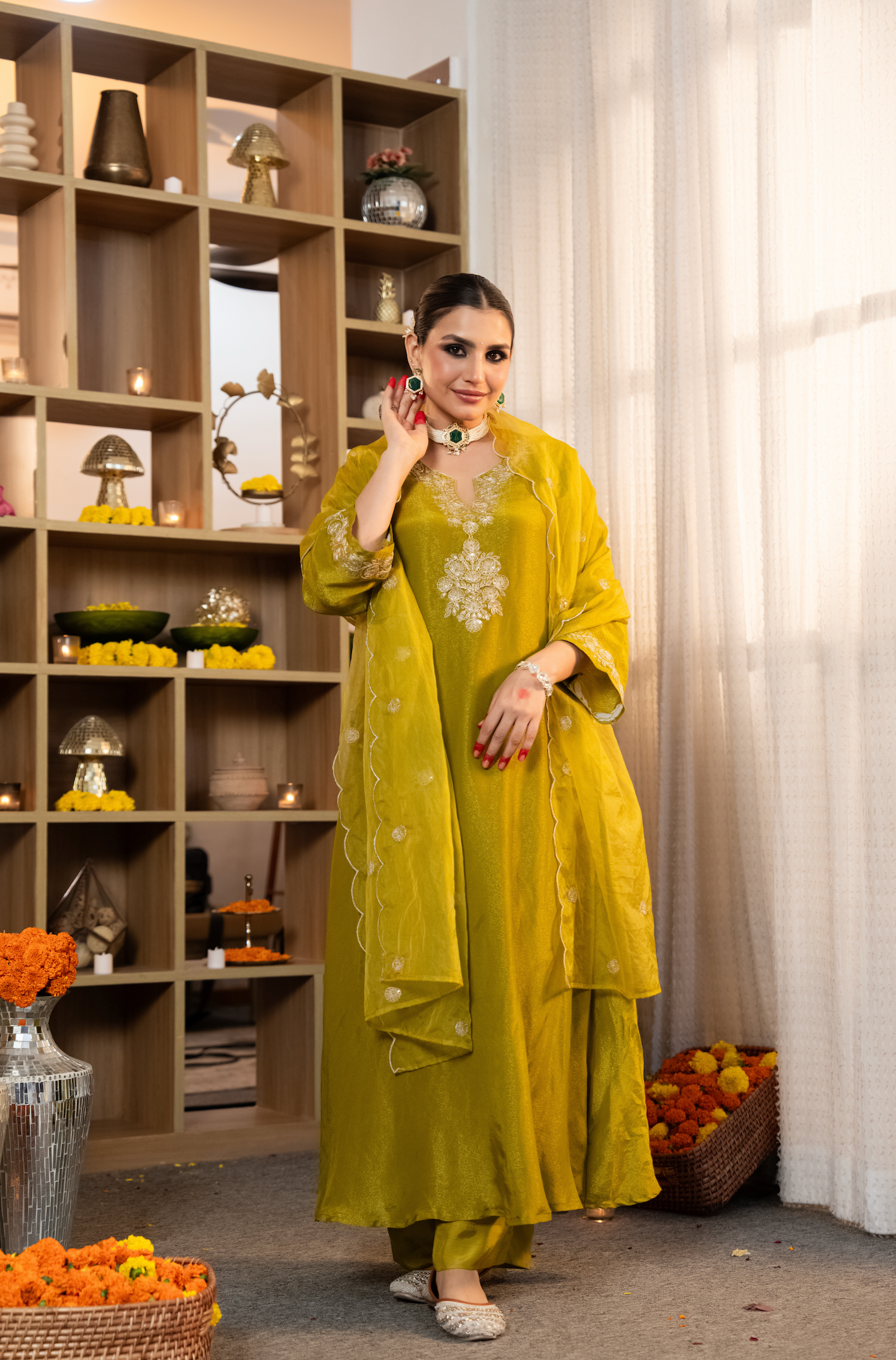 Zari Zest Shimmer Suit Set