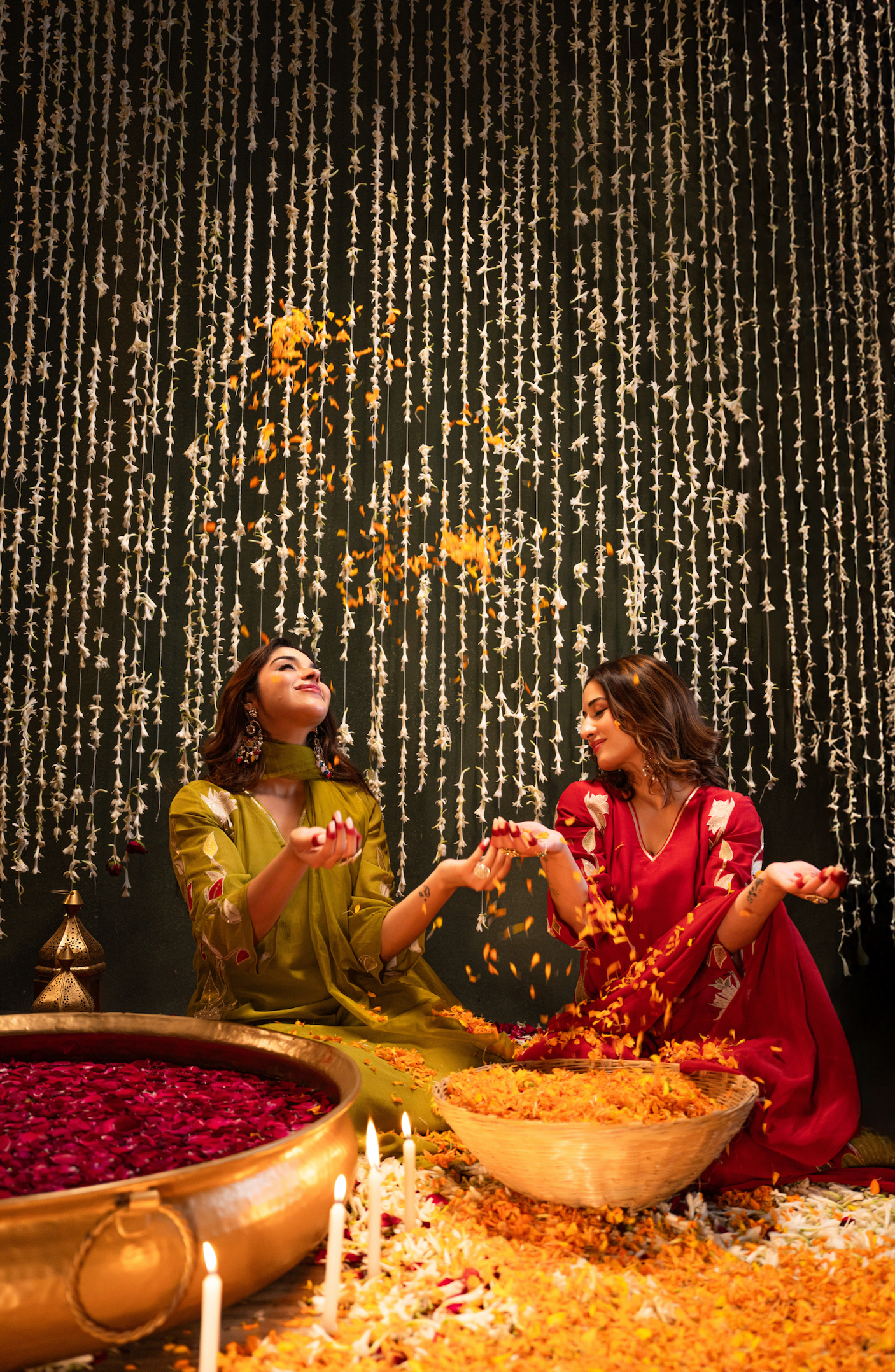 Ruby Radiance Crush Chanderi Suit Set