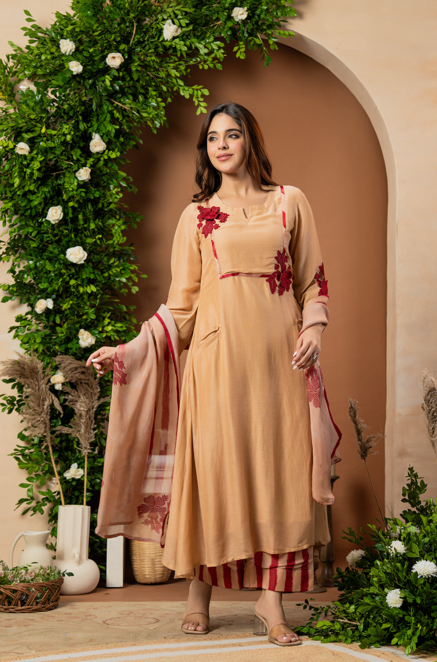 Caramel Rose Suit Set