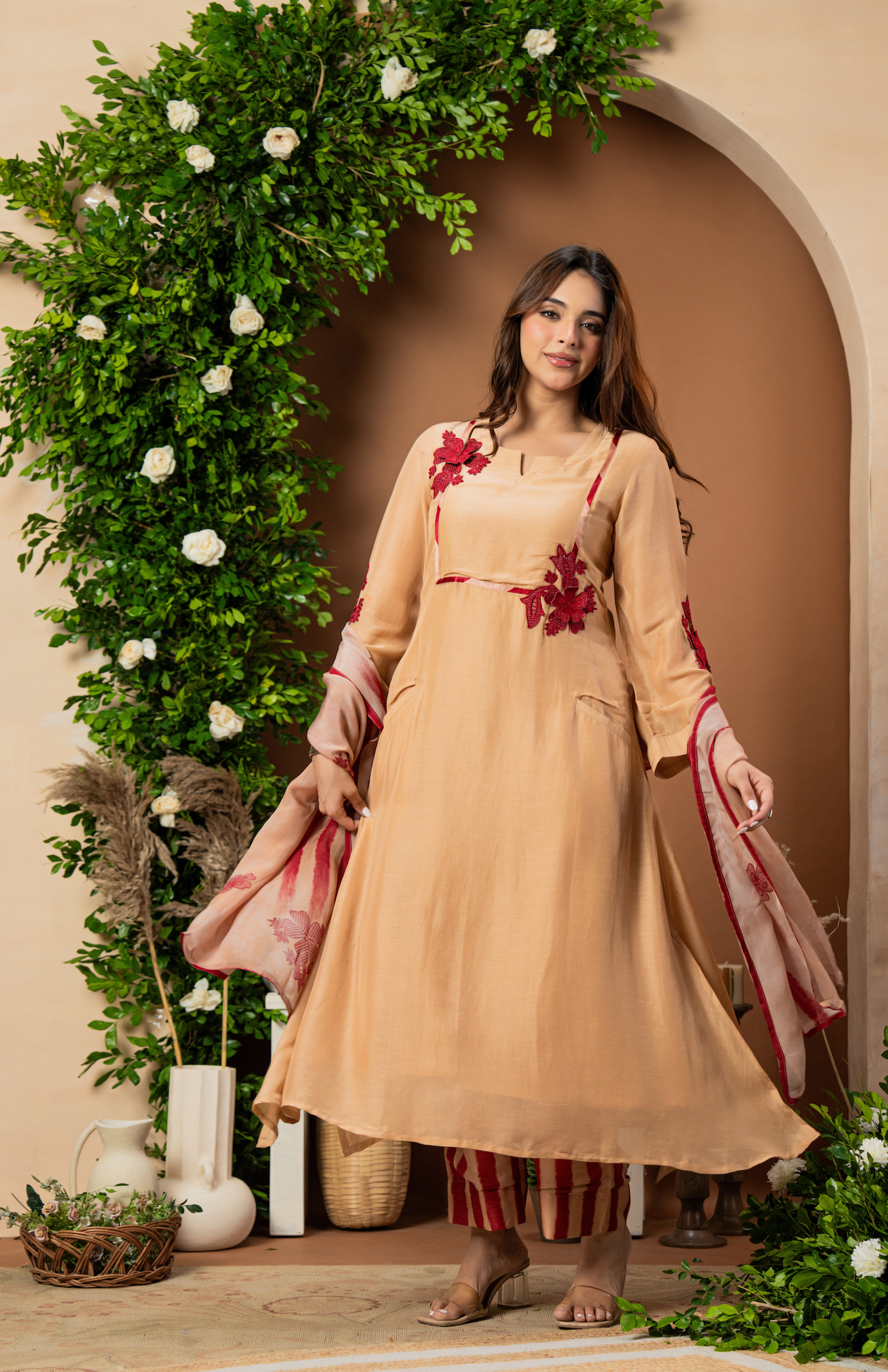 Caramel Rose Suit Set