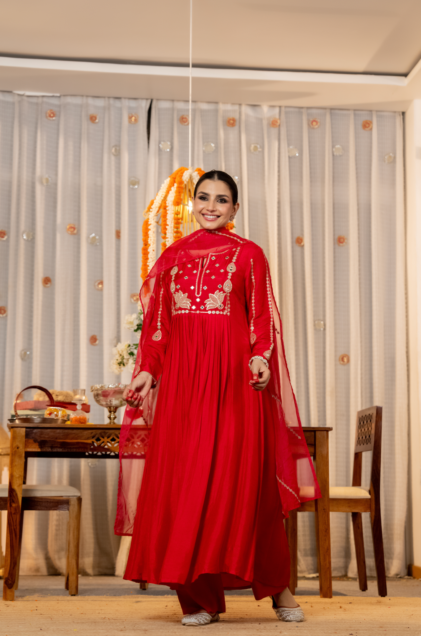 Pink Aura Russian Silk Suit Set