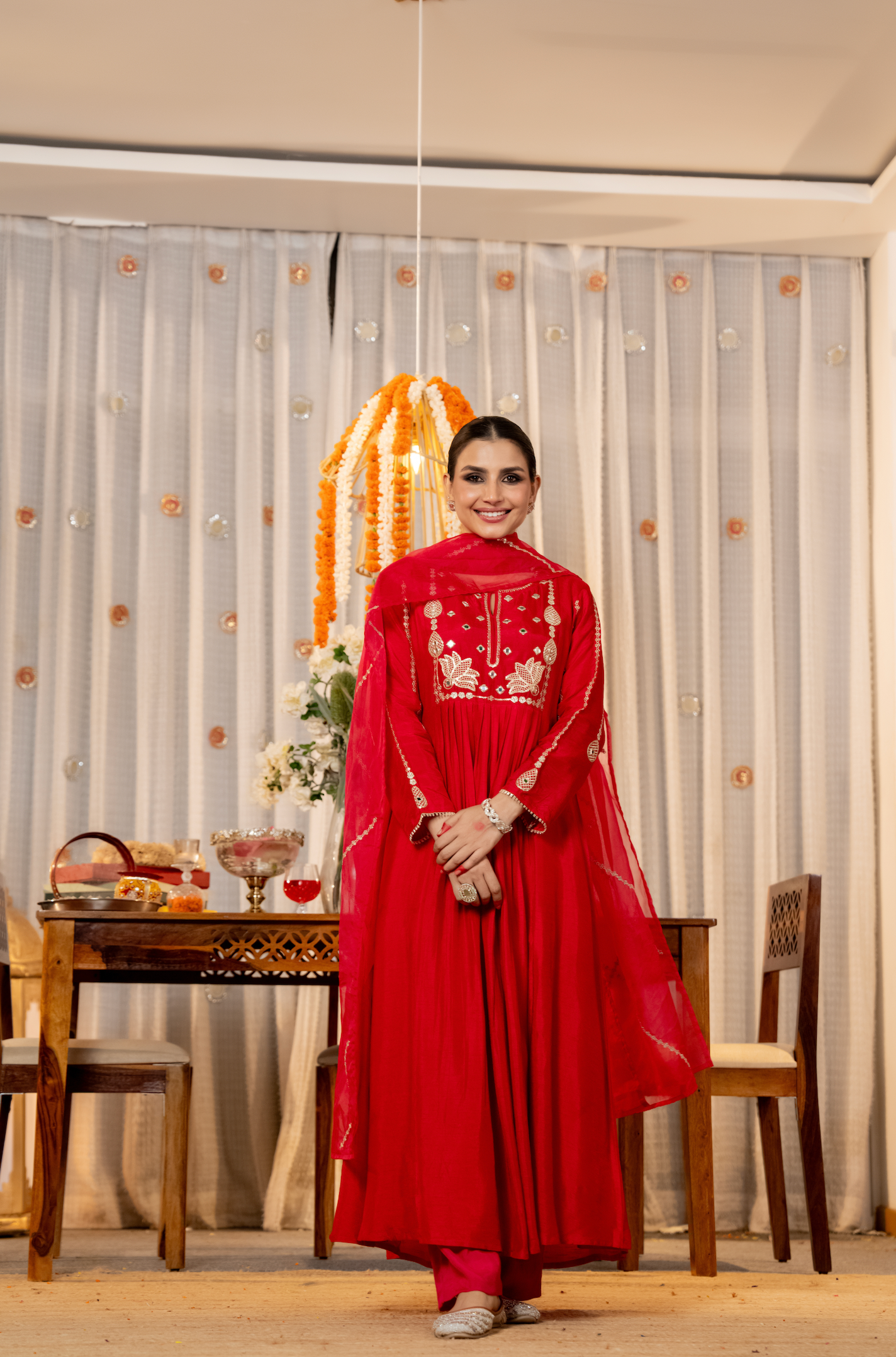 Pink Aura Russian Silk Suit Set