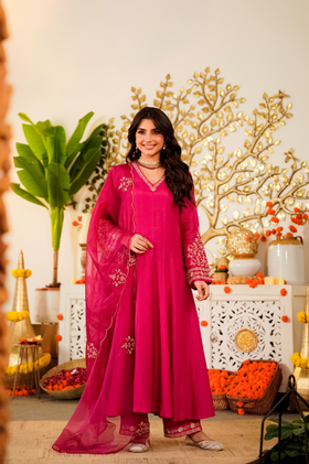 Ruby Bloom Russian Silk Suit Set